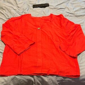 Elegant Red Women's Blouse